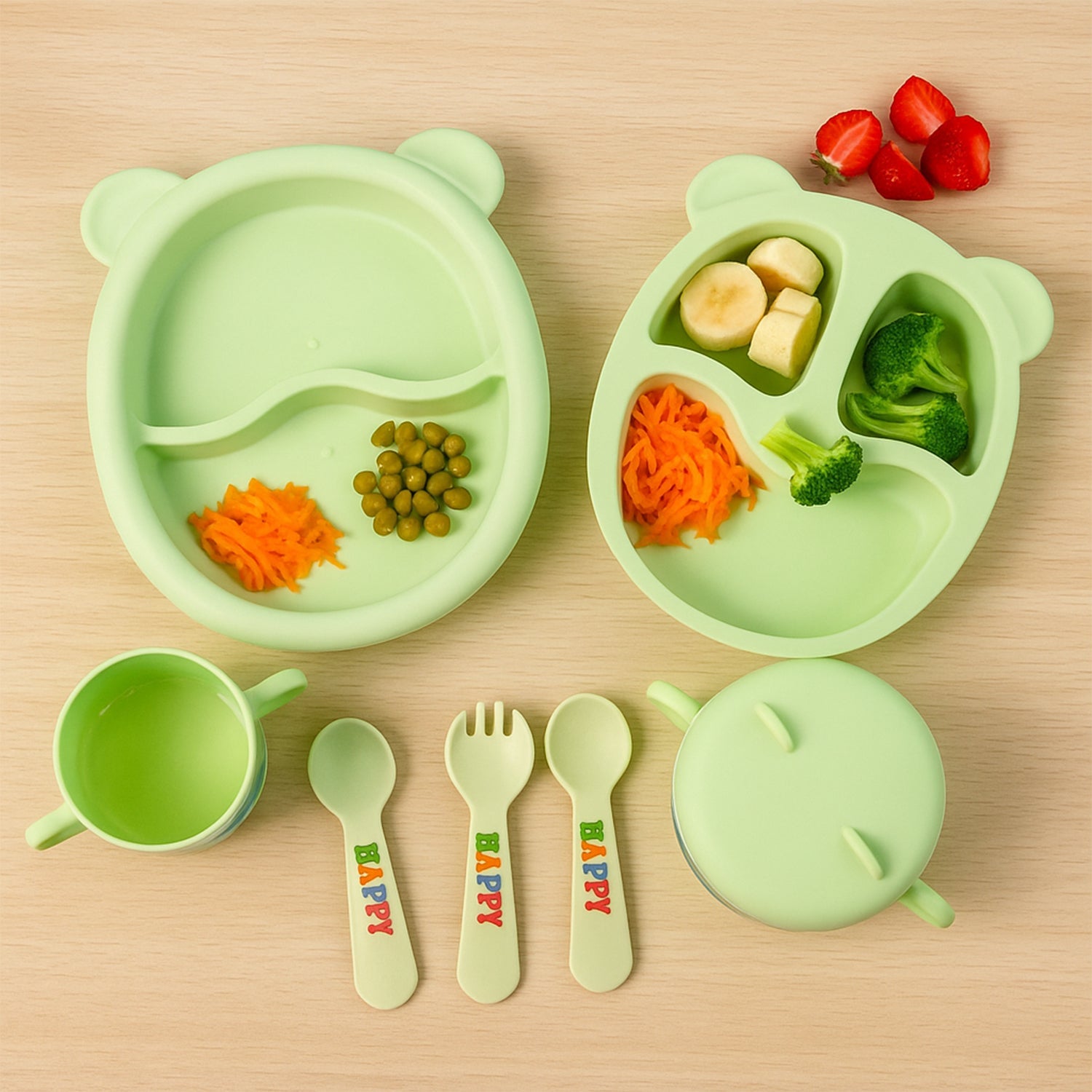 Kids Feeding Dinner (8 Pc Set) Wukusy
