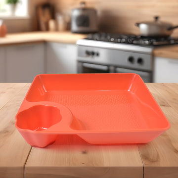 Plastic Plates With Dipping Saucer  Round Dip Part (1 Pc  1816 Cm  1 Pc) Wukusy