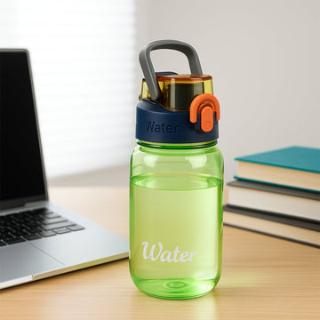 Green Leak-proof Portable Fruit Infuser Water Bottle Approx 600ml (1 Pc) Wukusy