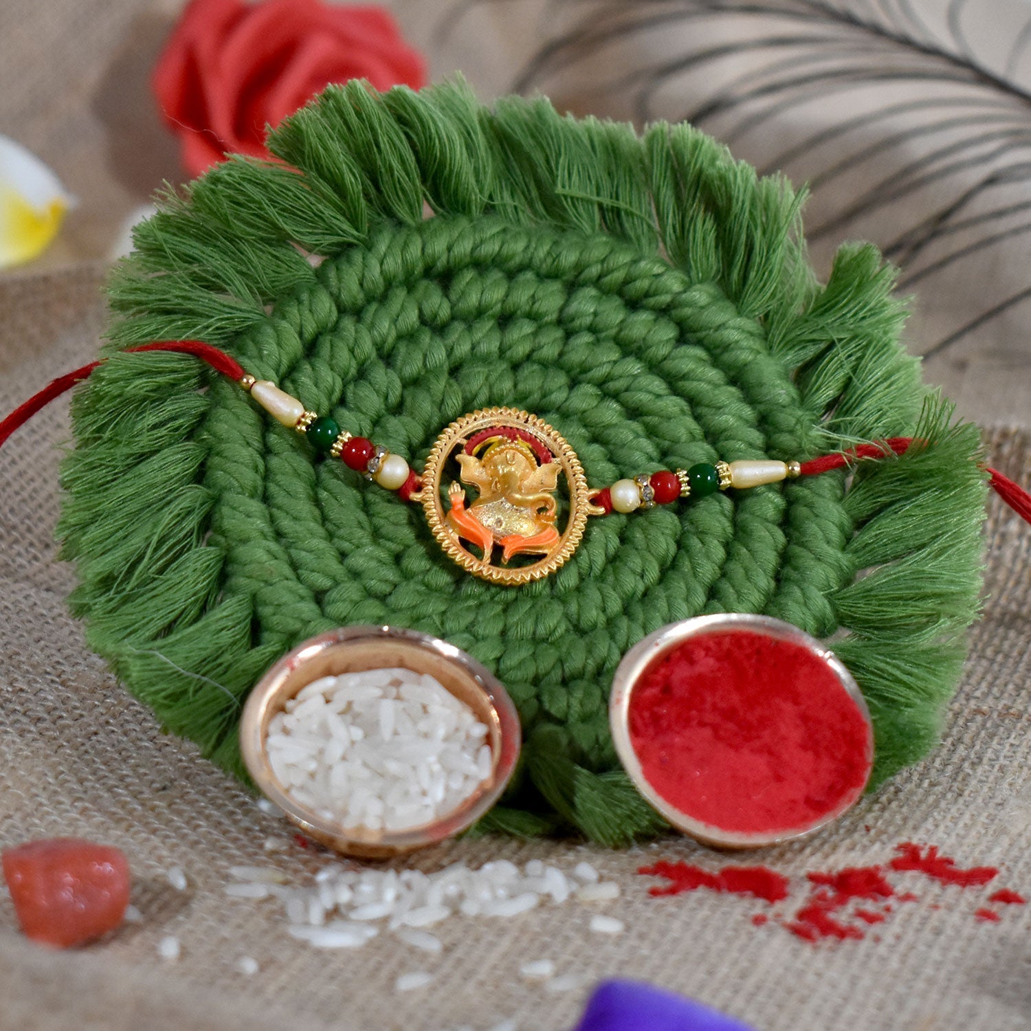 Ganesha Designer Rakhi Wukusy