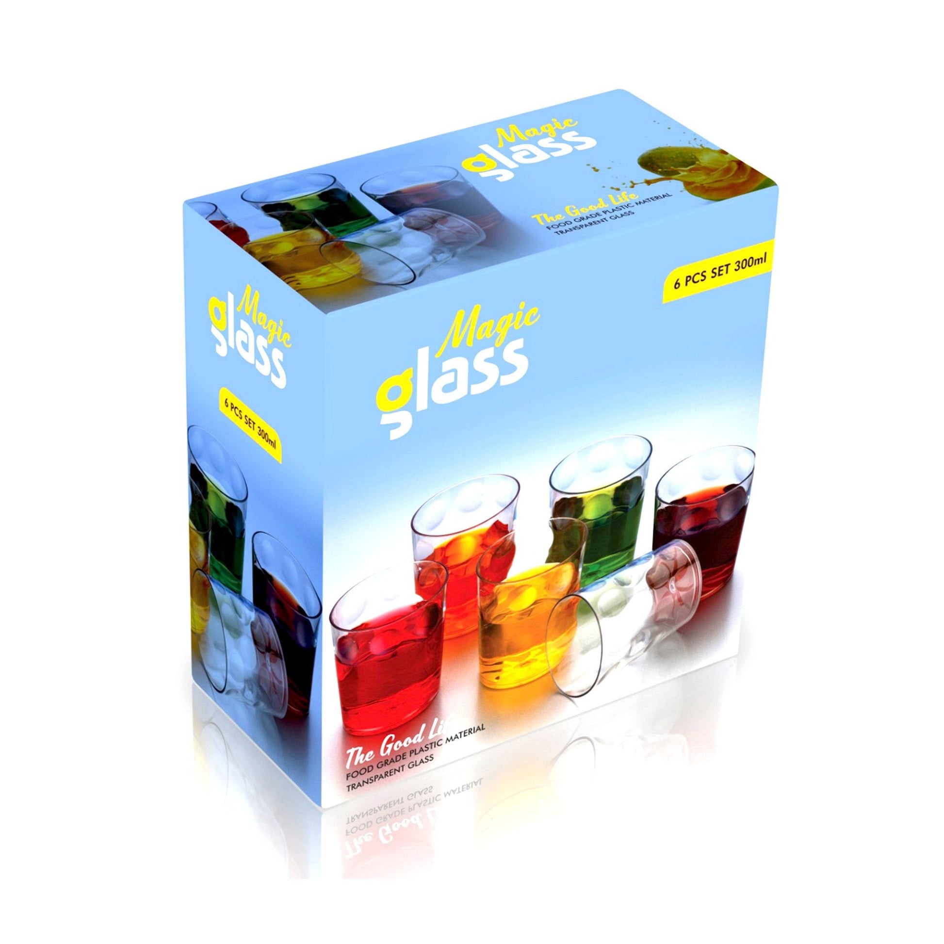 2340 Multi Purpose Unbreakable Drinking Glass (Set Of 6 Pieces) (300ml) Wukusy