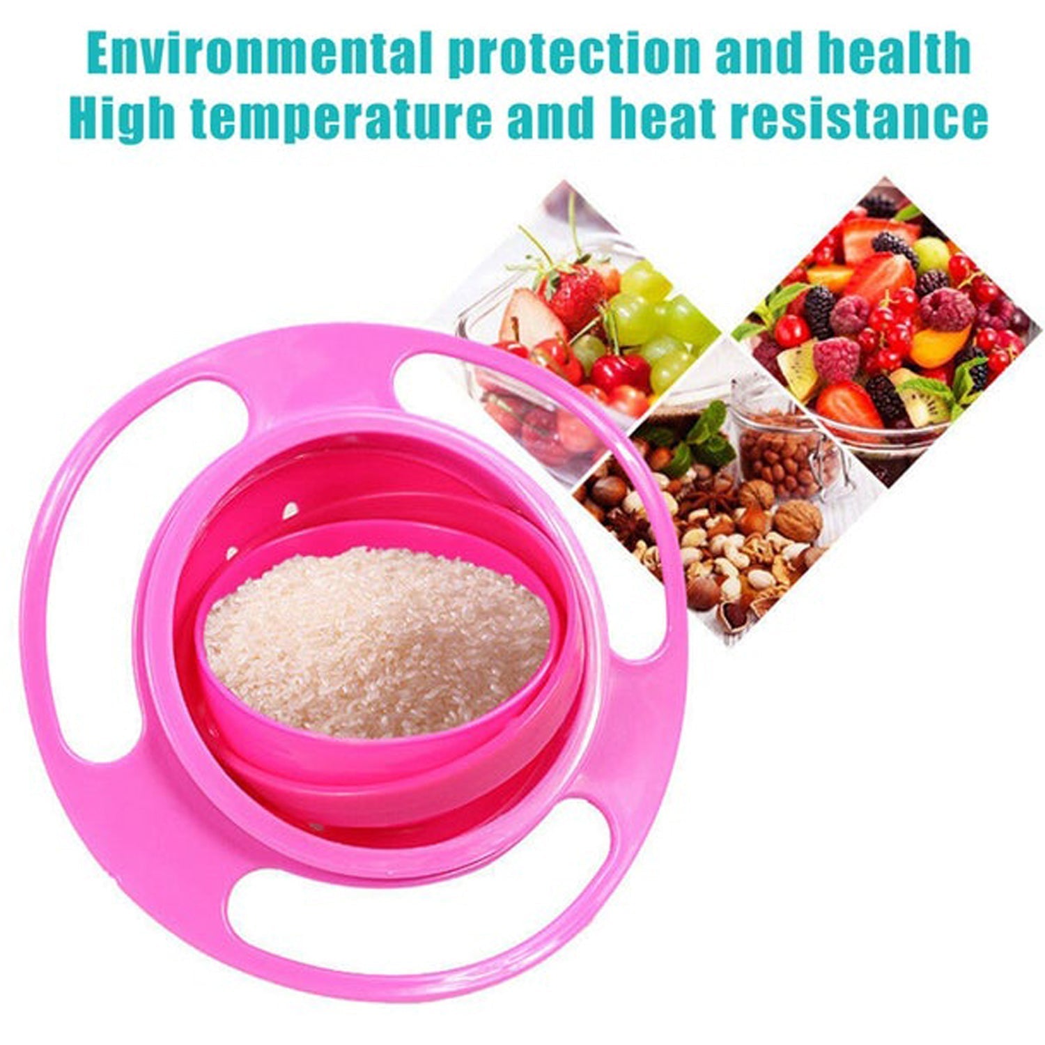 0617b Rotating Baby Bowl Used For Serving Food To Kids And Toddlers Etc. Wukusy