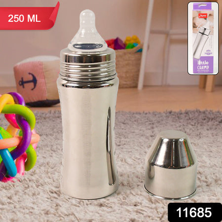 Apex Stainless Steel Little Champ Baby Feeding Bottle  (250 Ml) Wukusy