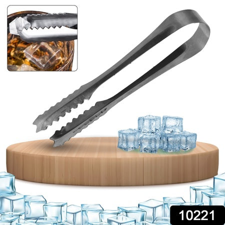 Stainless Steel Tong For Lifting Ice Cubes Sugar Cubes  Serving Tongs (13 Cm  1 Pc) Wukusy