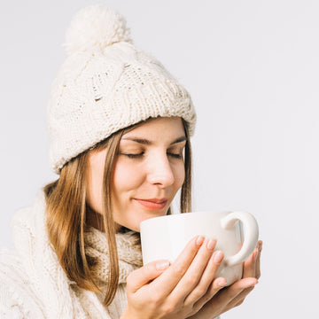 6250  Cap For Winter Woolen Knitted Black Inside Fur Caps Wukusy