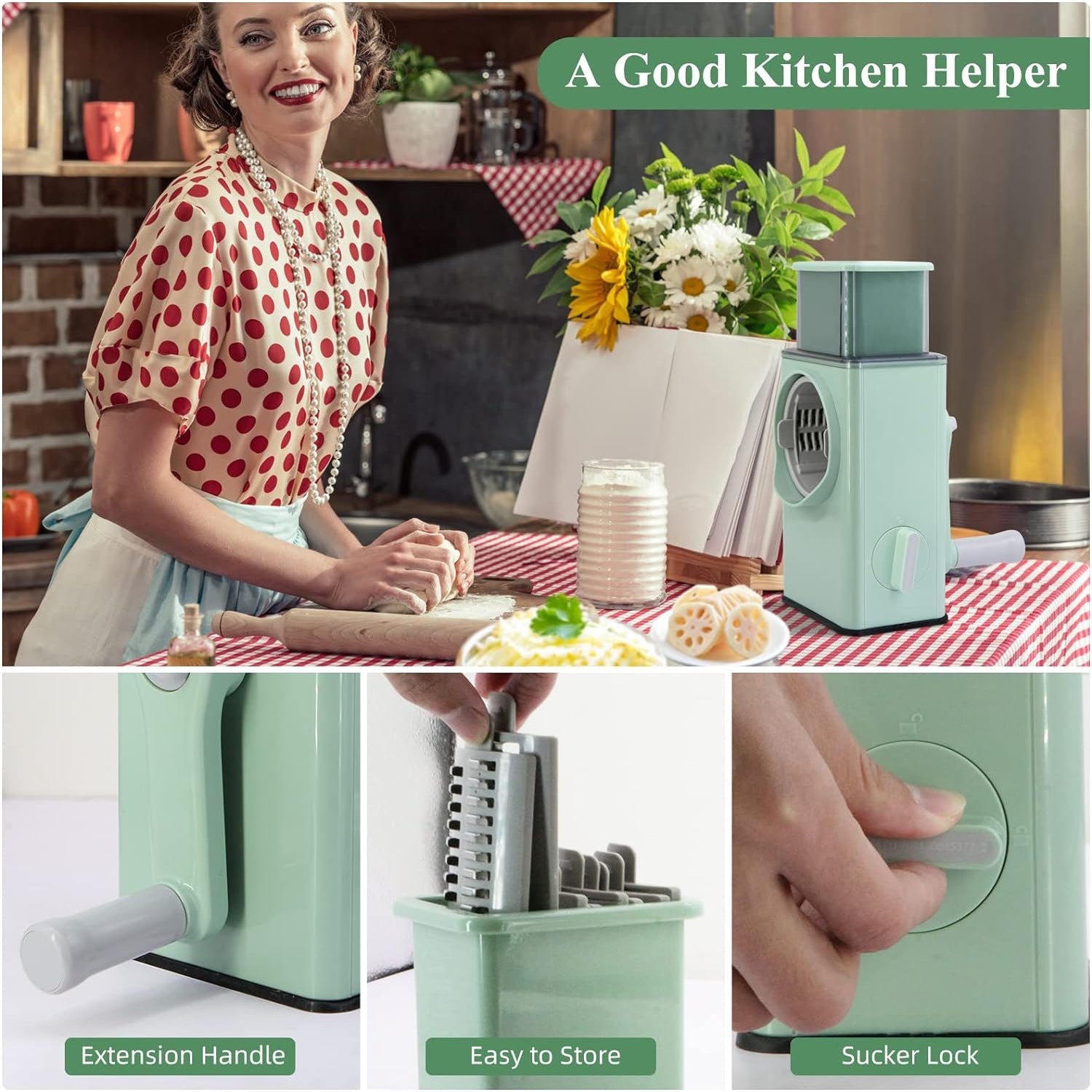 5775 Stainless Steel Vegetable Chopper Veg Chopper And Dicer With 6 Blades  Brush Kitchen Multifunctional Mandoline Vegetable Slicer For Veggies Onion Garlic Potatoes Fruits Cookie Oreo Vegetable Cutter Stable Suction Base For Home Kitchen Wukusy