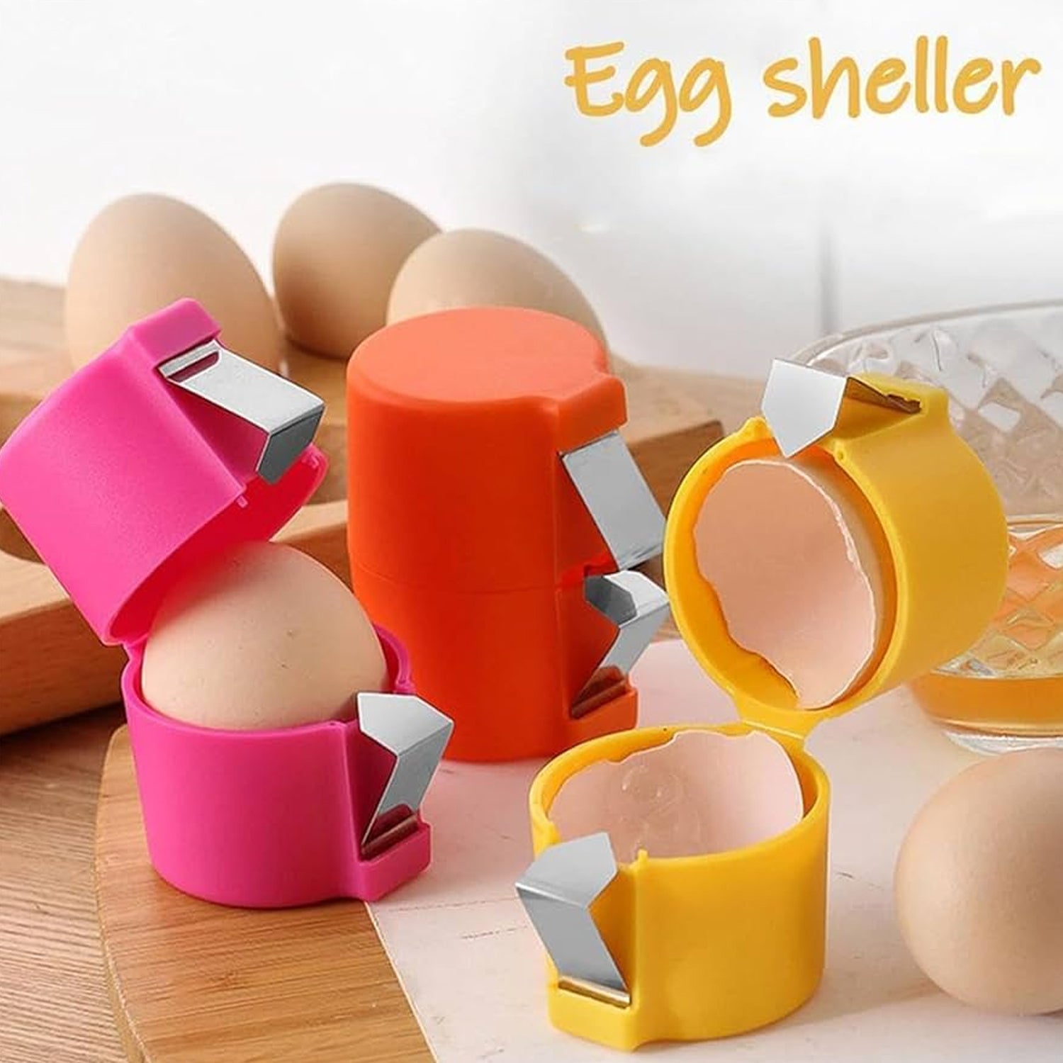 Egg Shell Opener Egg Cracker Tool For Raw Eggs Handheld (1 Pc) Wukusy