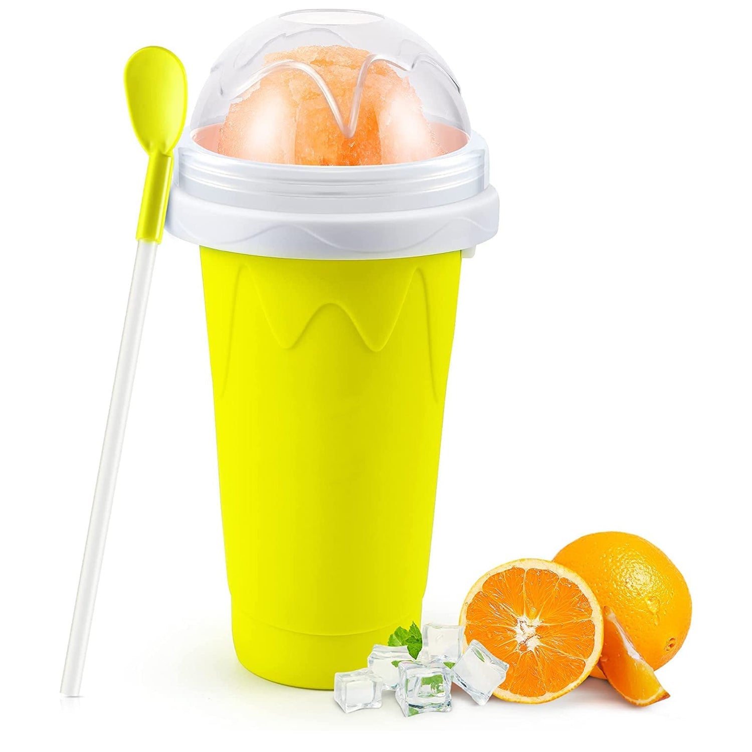 Smoothies Maker Cup Magic Quick Frozen Smoothies Cup Cooling Cup Double Layer Squeeze Cup Slushy Maker (1 Pc) Wukusy