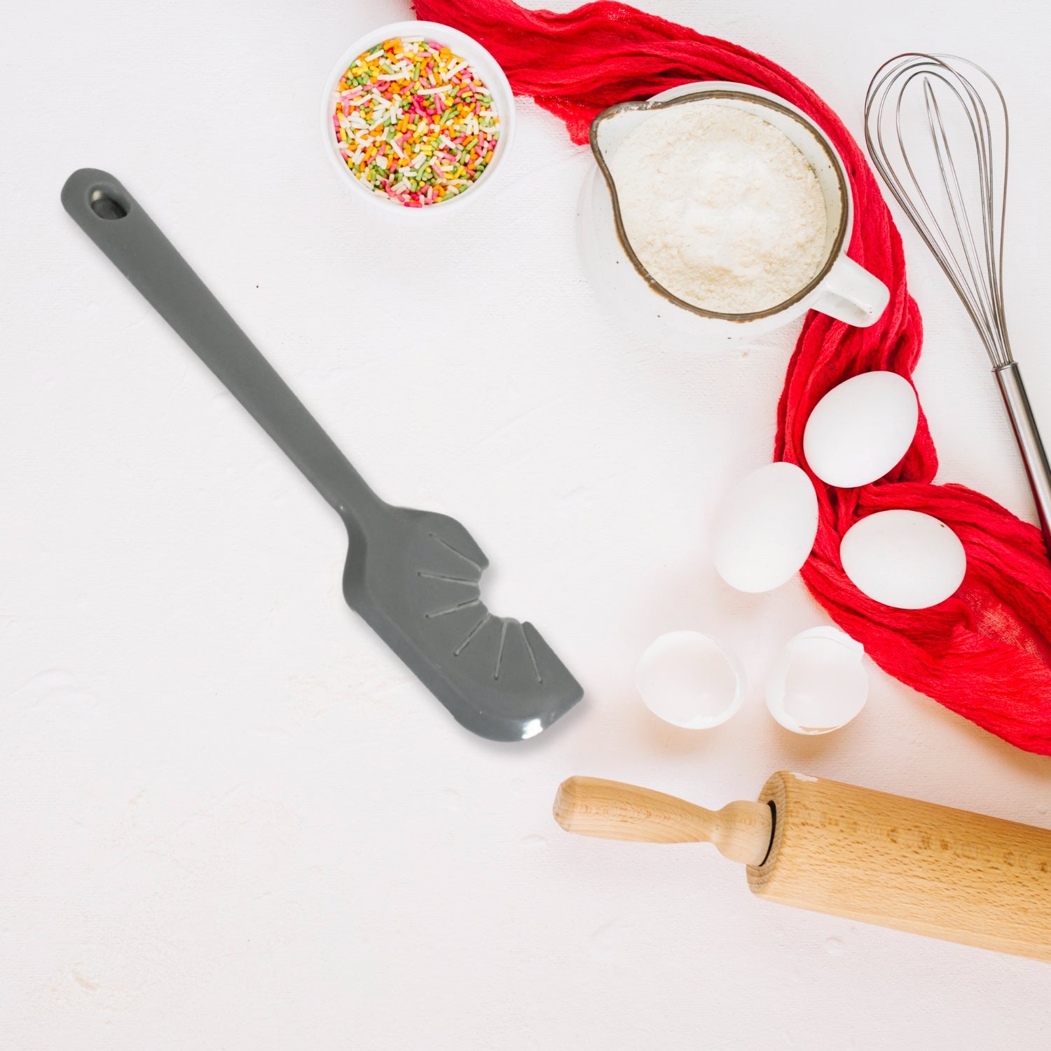 5646 Silicon Whisk Cleaner Kitchen Tool  Whisk Scraper Tool (1pc) Wukusy