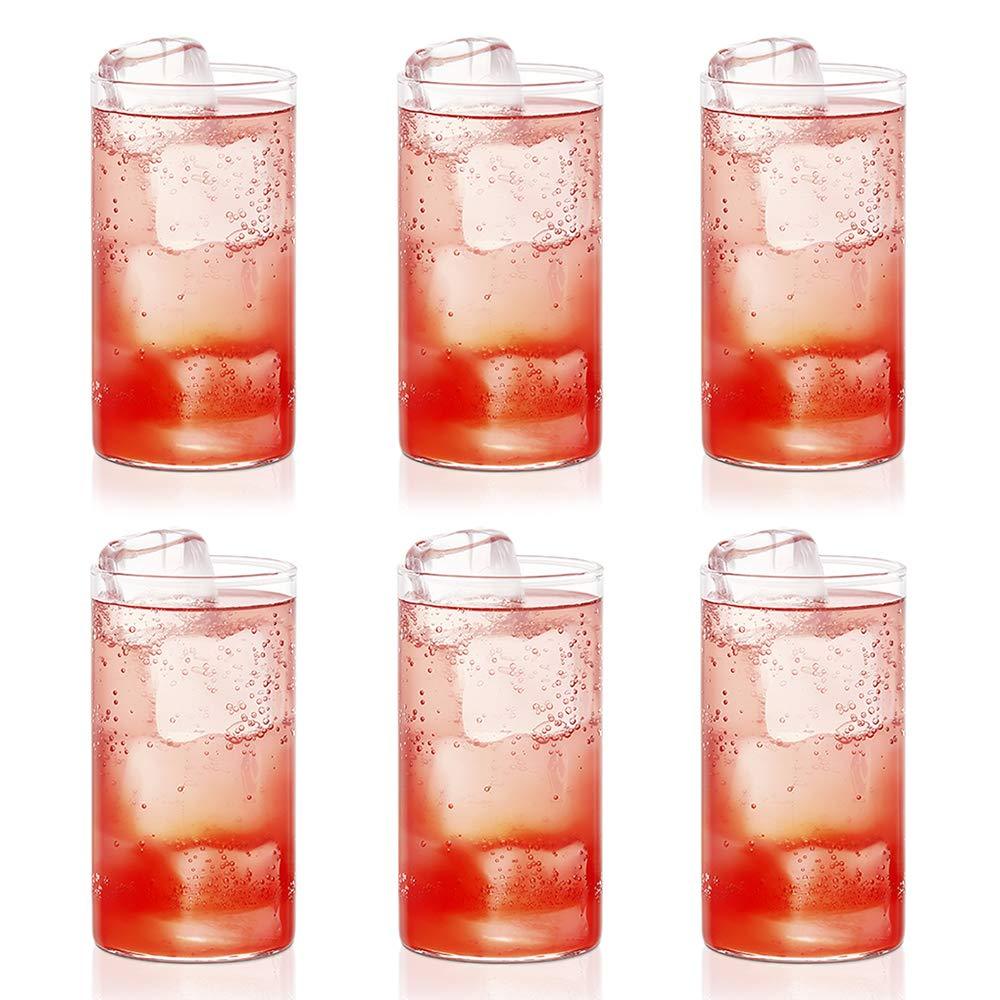 2343 Heavy Unbreakable Stylish Plastic Clear Look Fully Transparent Glasses Set 330ml (6pcs) Wukusy