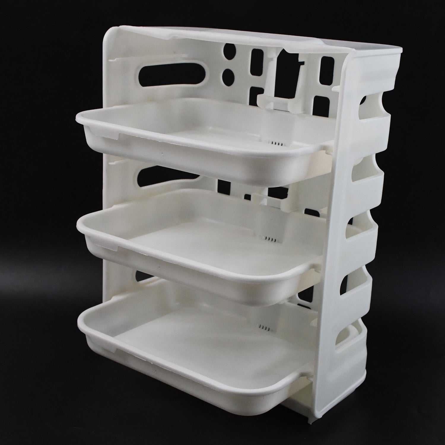 Plastic 3 Layer Wall-mounted Food Organizer Rack (1 Set) Wukusy
