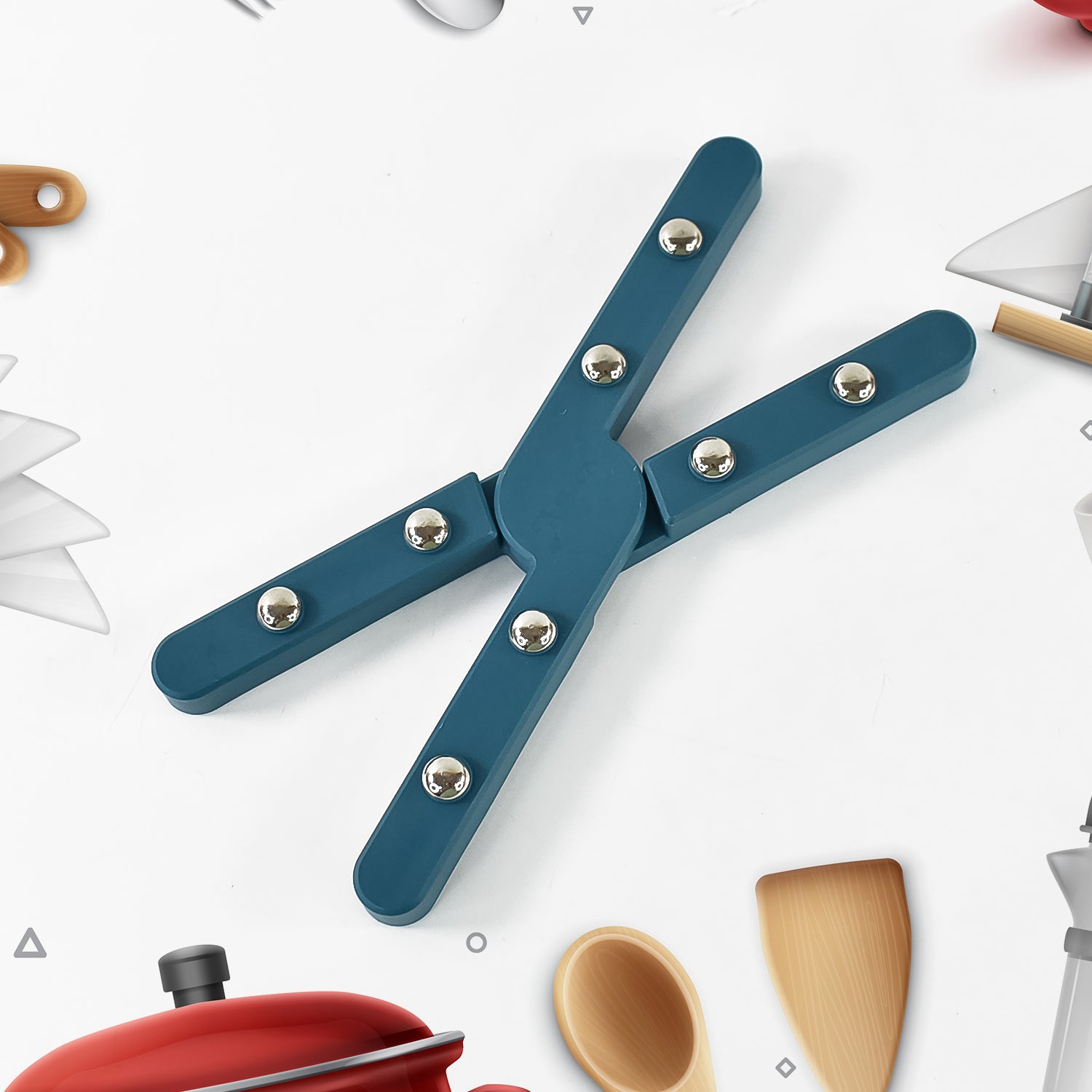 Apex Foldable Hot Mate Set  2 Pcs Folding Pan Stand For Hot Pots Wukusy