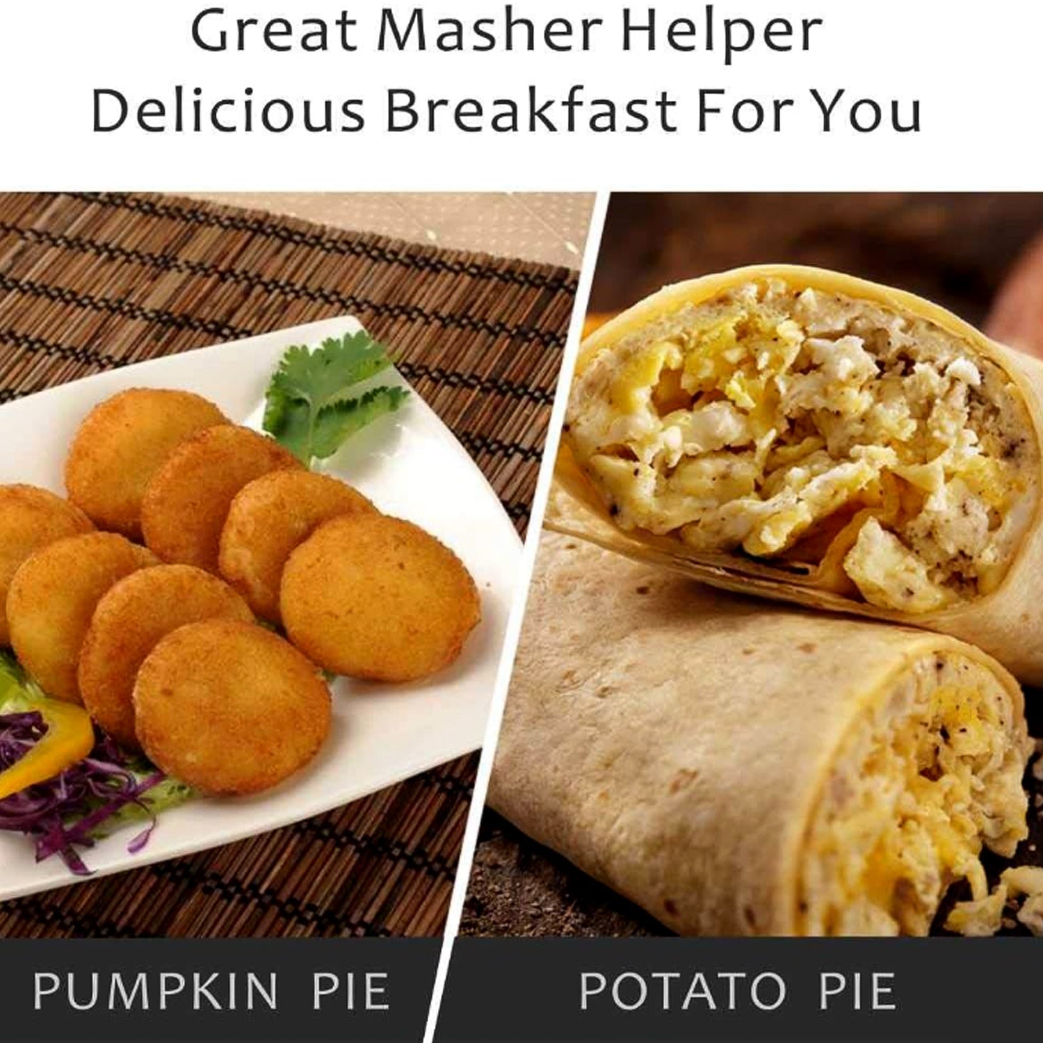 Apex L-handle Stainless Steel Potato Masher Ergonomic Grip (1 Pc) Wukusy