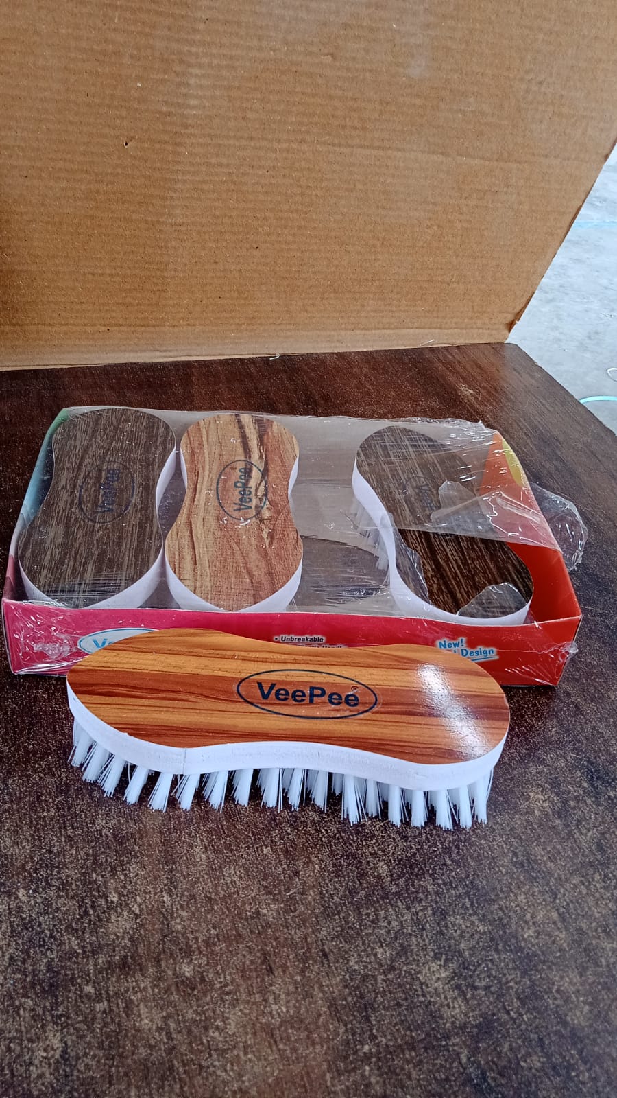 Veepee Ergonomic Curved Laundry Brush Set (4 Pc) Wukusy