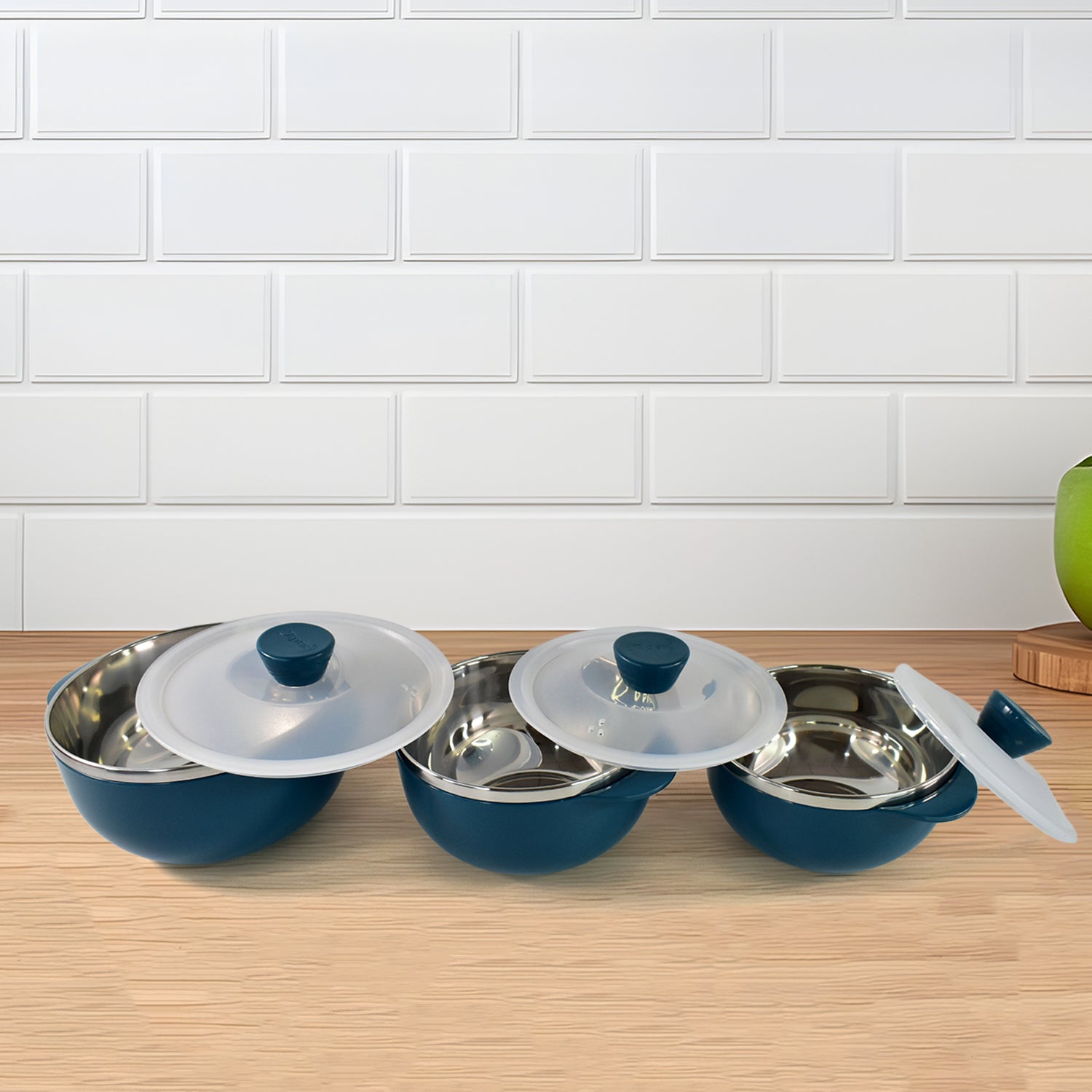 Apex Microwave-safe Serving Bowl 3 Pcs Set (700ml 1000ml 1400ml) Wukusy