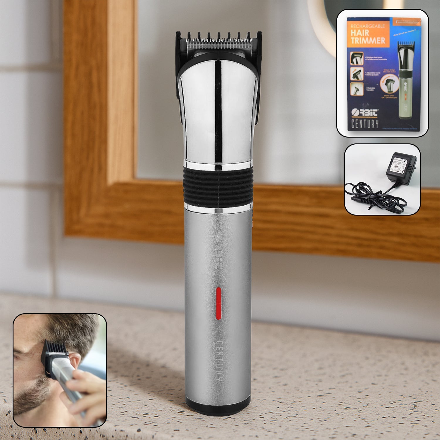 Orbit Rechargeable Hair Trimmer For Men (1 Pc) Wukusy