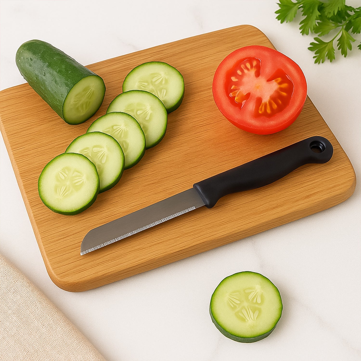 Supermom Stainless Steel Kitchen Laser Knife (10 Pc  Set) Wukusy