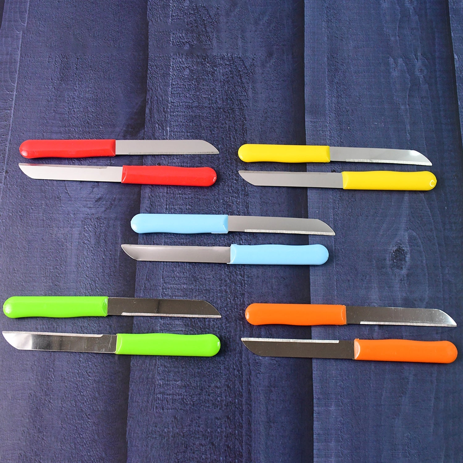 Premium Quality Stainless Steel Handle Plain Knife (10 Pc  1 Set) Wukusy