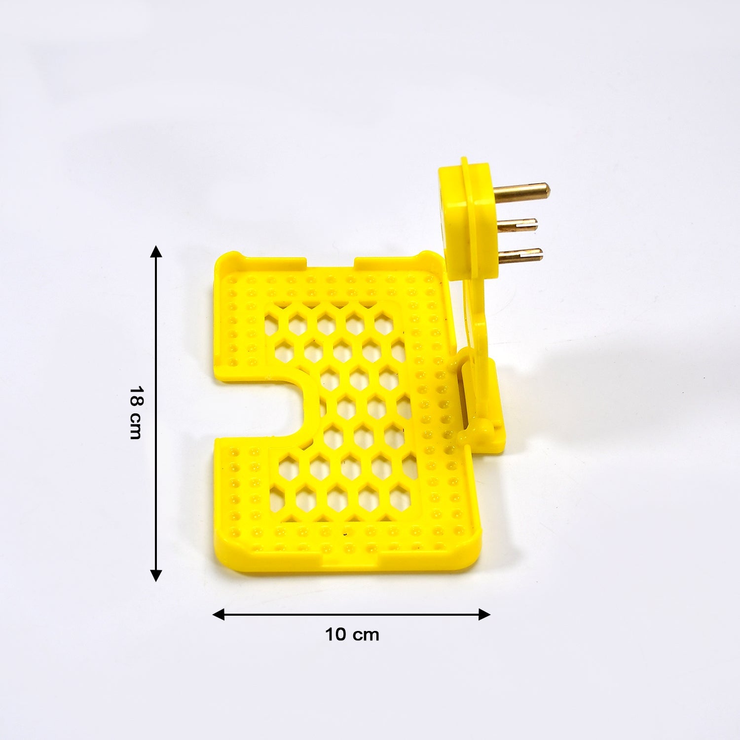 6498 Multi-purpose Wall Holder Stand For Charging Mobile Just Fit In Socket And Hang (Yellow) Wukusy