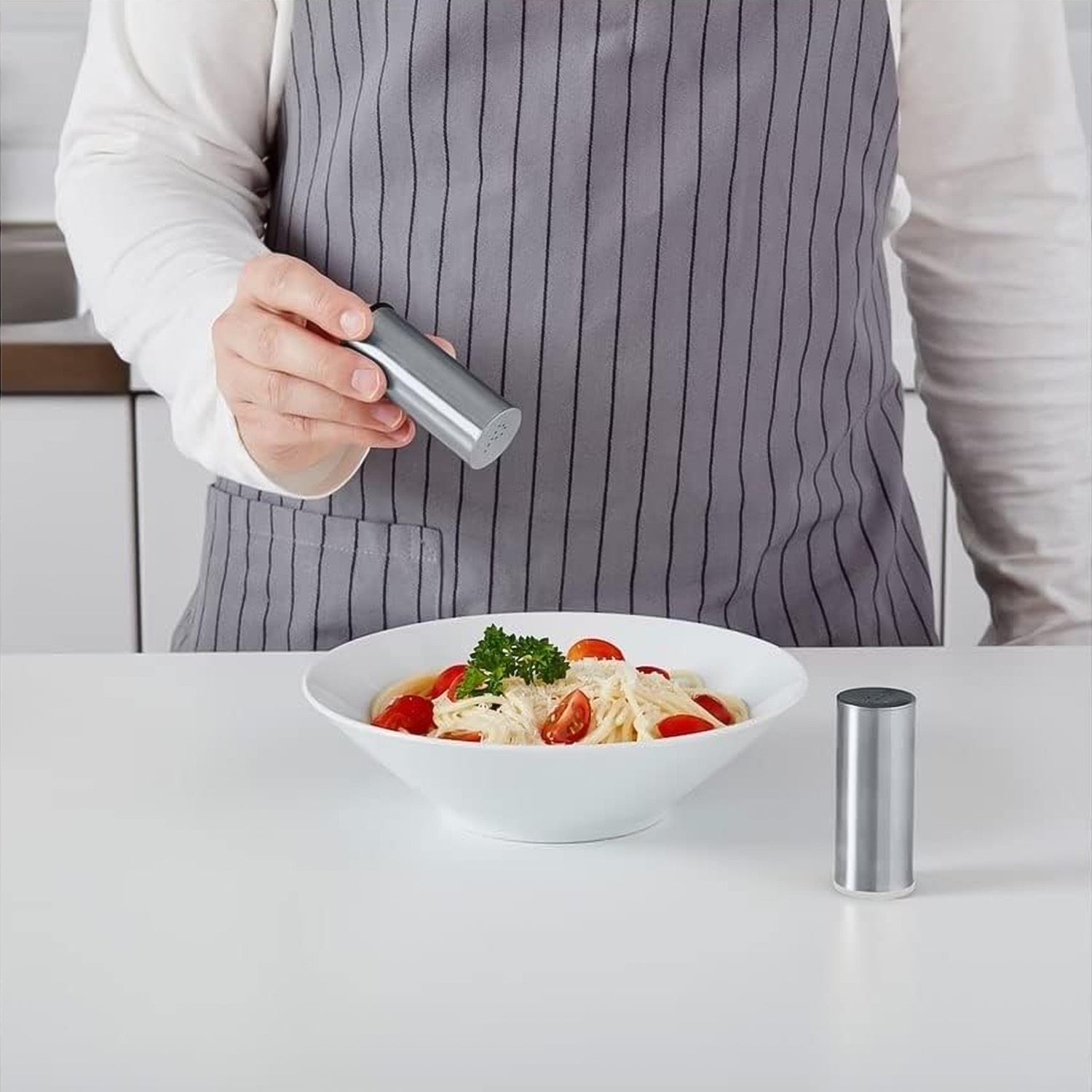 Stainless Steel Salt And Pepper Shaker Set (2 Pc) Wukusy