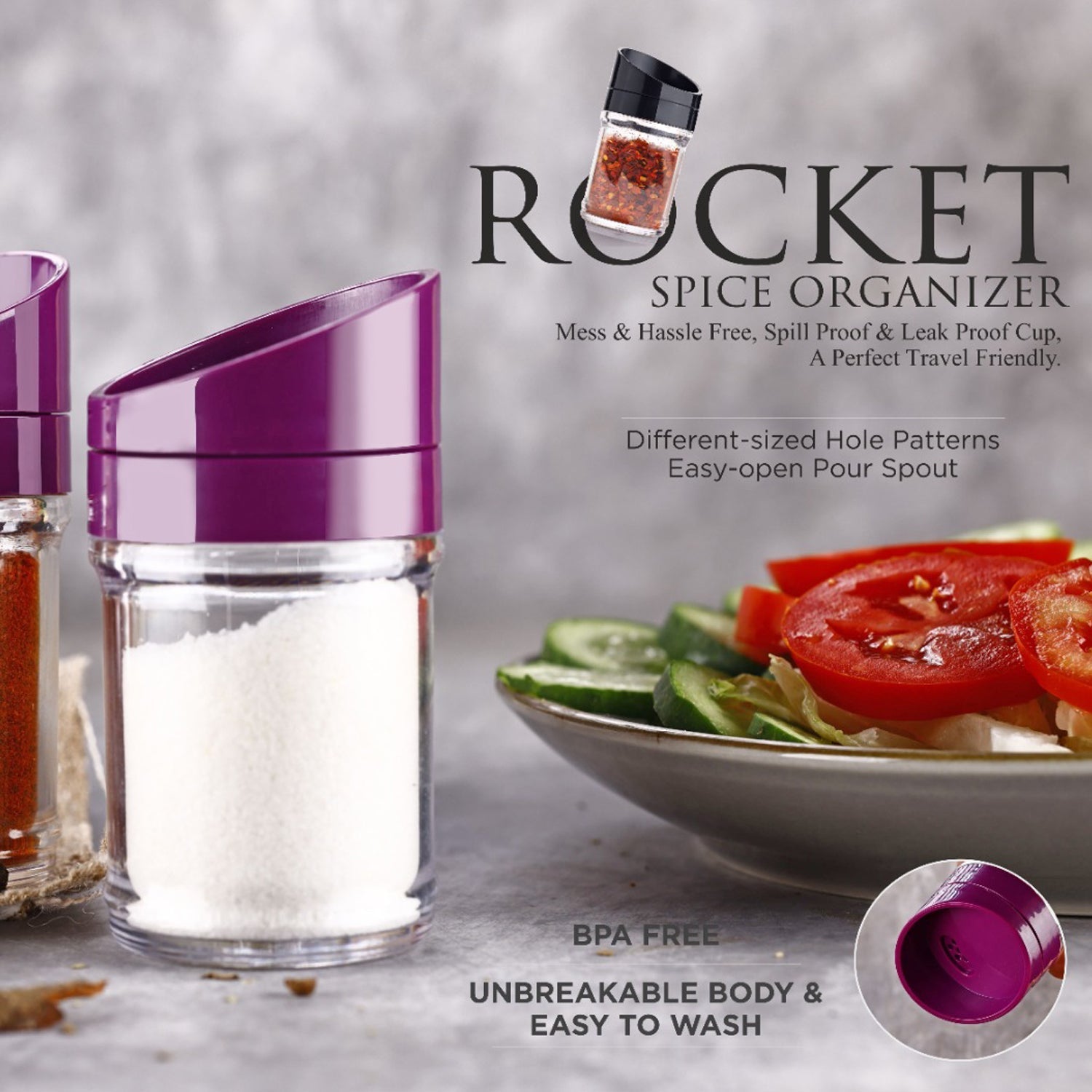 Apex Slant-lid Kitchen Storage Jar Set (2 Pc) Wukusy