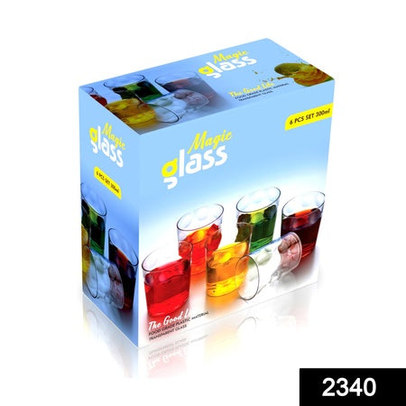 2340 Multi Purpose Unbreakable Drinking Glass (Set Of 6 Pieces) (300ml) Wukusy