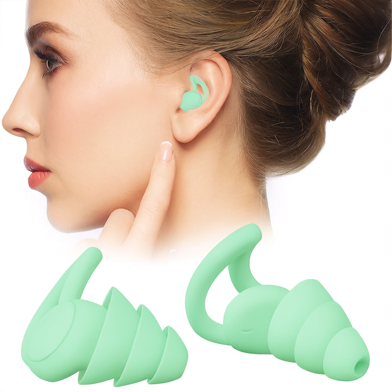 Premium Layered Silicone Noise Reduction Earplugs (1 Pair) Wukusy
