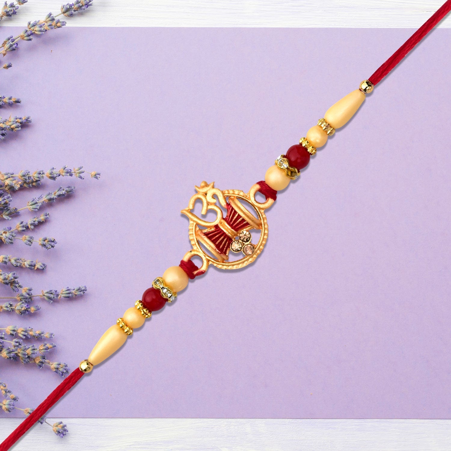 Designer Om Rakhi With Damru Wukusy