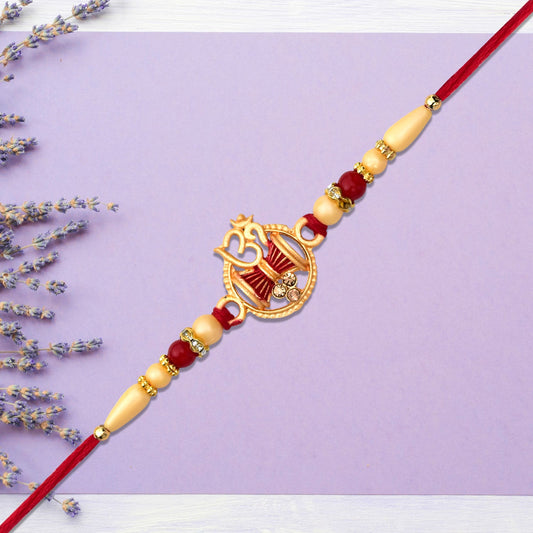 Designer Om Rakhi With Damru