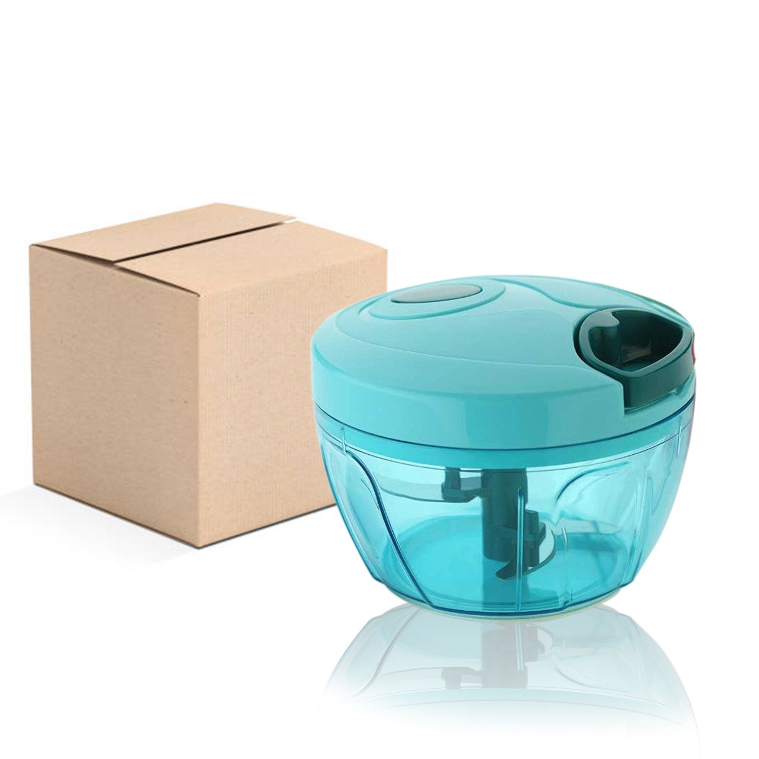 7008 Manual Stainless Steel Blades Compact Hand Held Vegetable Chopperslicer (Brown Package Box) Wukusy