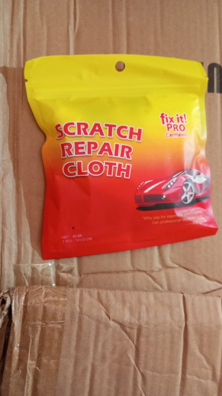 8527 Nano Magic Car Scratch Remover Cloth Multipurpose Scratch Repair Cloth Cloth For Car Paint Scratch Repair Easy To Repair Slight Scratches On The Surface Polishing Repeatable Use For All Kinds Of Car (45 Ml Repair Solution 2 Gloves 2 Nano Cloth) Wukusy