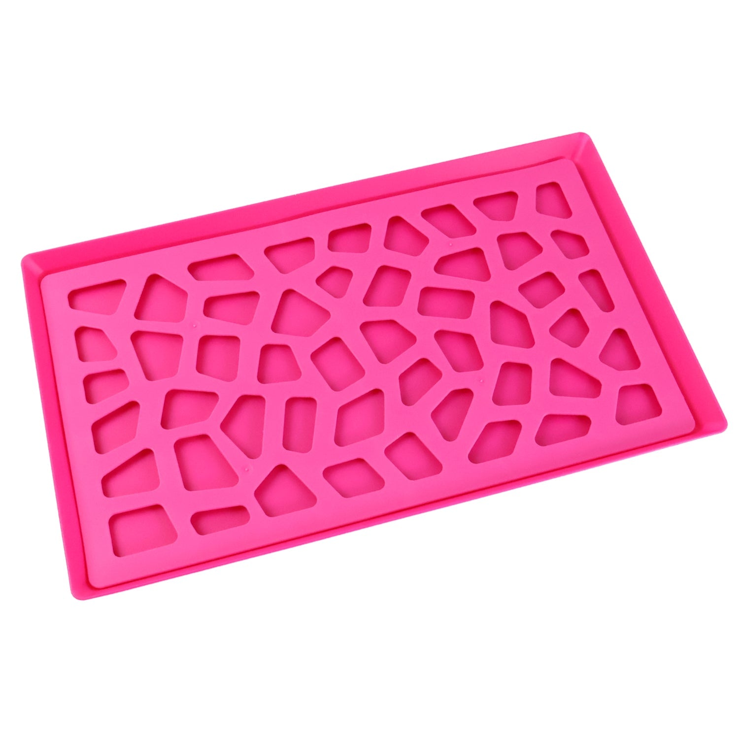 Plastic Kitchen Tray With Modern Hollow Design (40x25 Cm) Wukusy