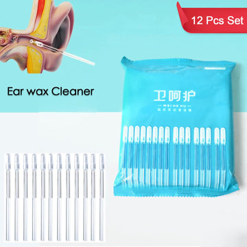 Ear Wax Cleaner Stick Silicone Reusable Sticky Ear Wax Removal Kit (12 Pcs Set) Wukusy