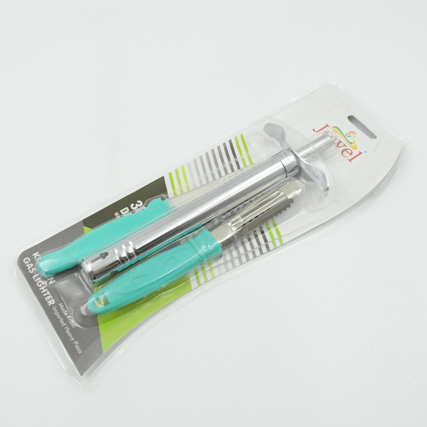 2159 3 In 1 Kitchen Combo - Kitchen Lighter Stainless Steel Knife And Peeler Wukusy