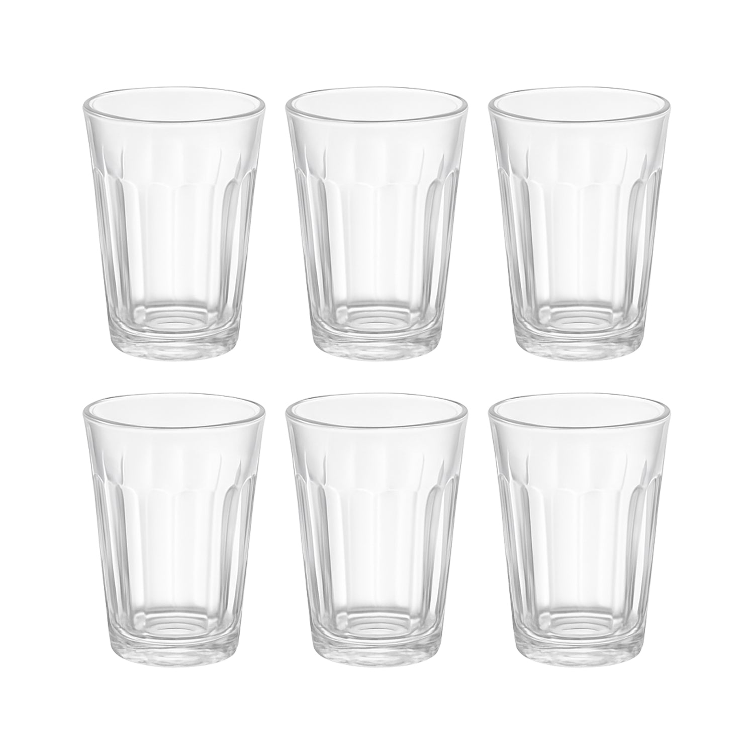 Supermom Plastic Chai Pyali Transparent Tea Glass Set (130ml  6 Pc) Wukusy