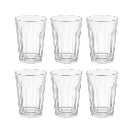 Supermom Plastic Chai Pyali Transparent Tea Glass Set (130ml  6 Pc)