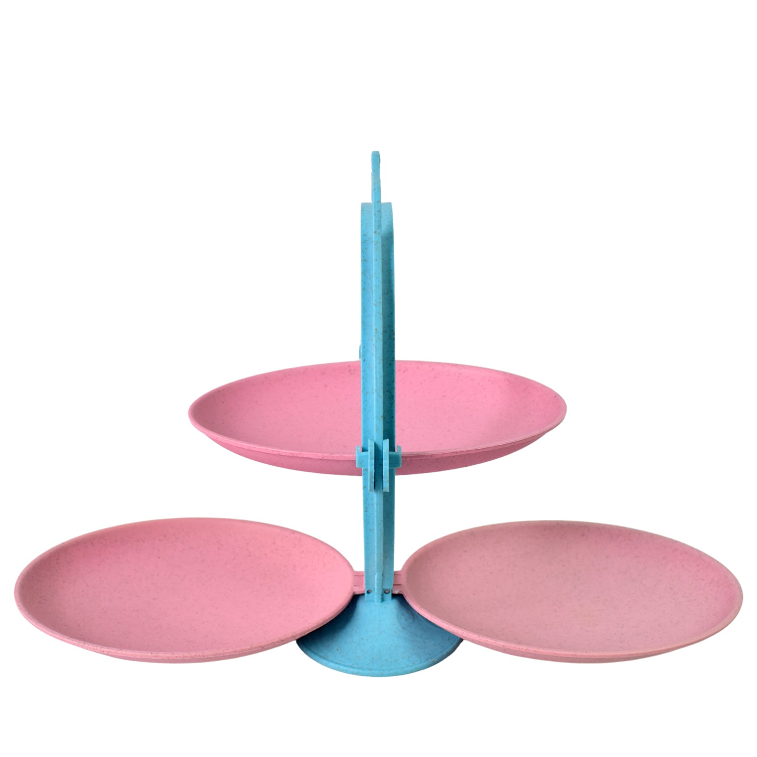 Foldable Fruit Plate Candy Dish  Multi Use Mirror Shape Dried Fruit Tray (1 Set) Wukusy