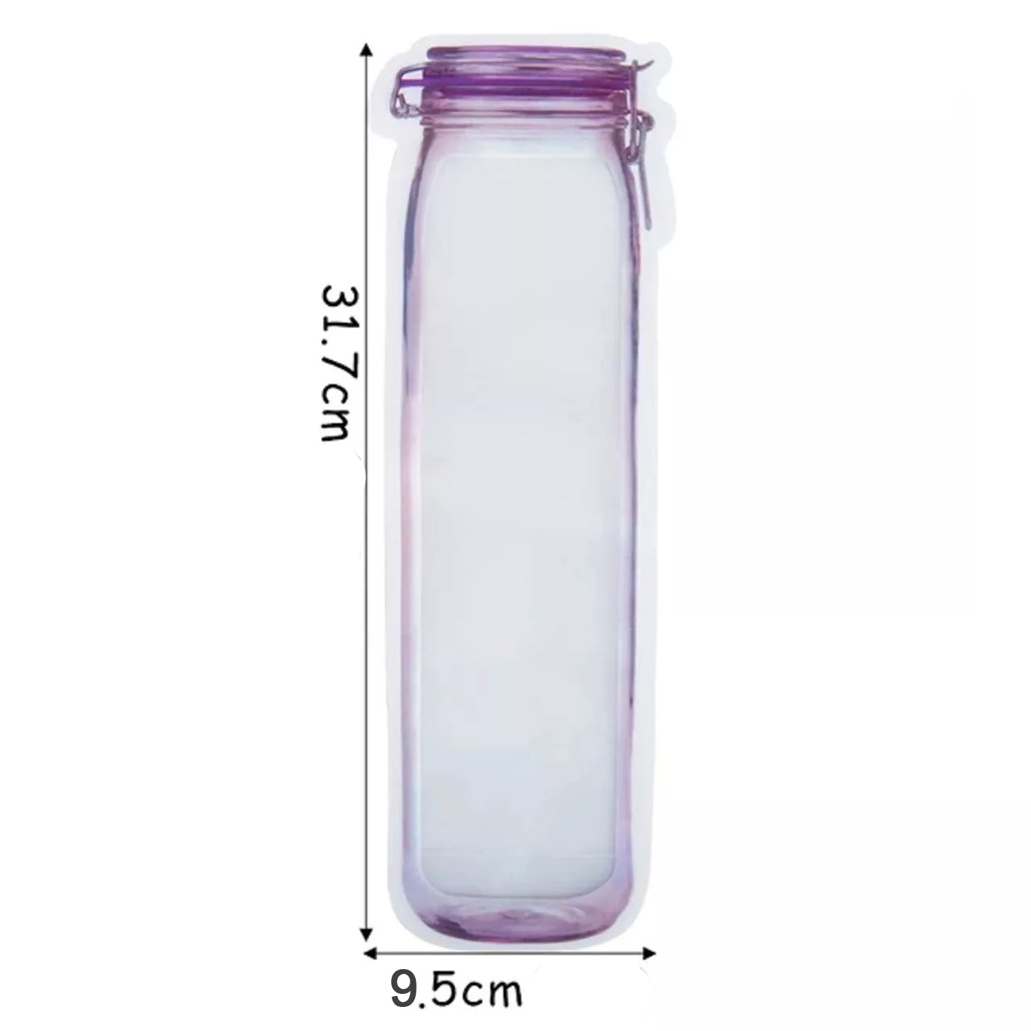 Food Storage Bag Bottles Shape Ziplock Bags Reusable (1 Pc  500 Ml) Wukusy