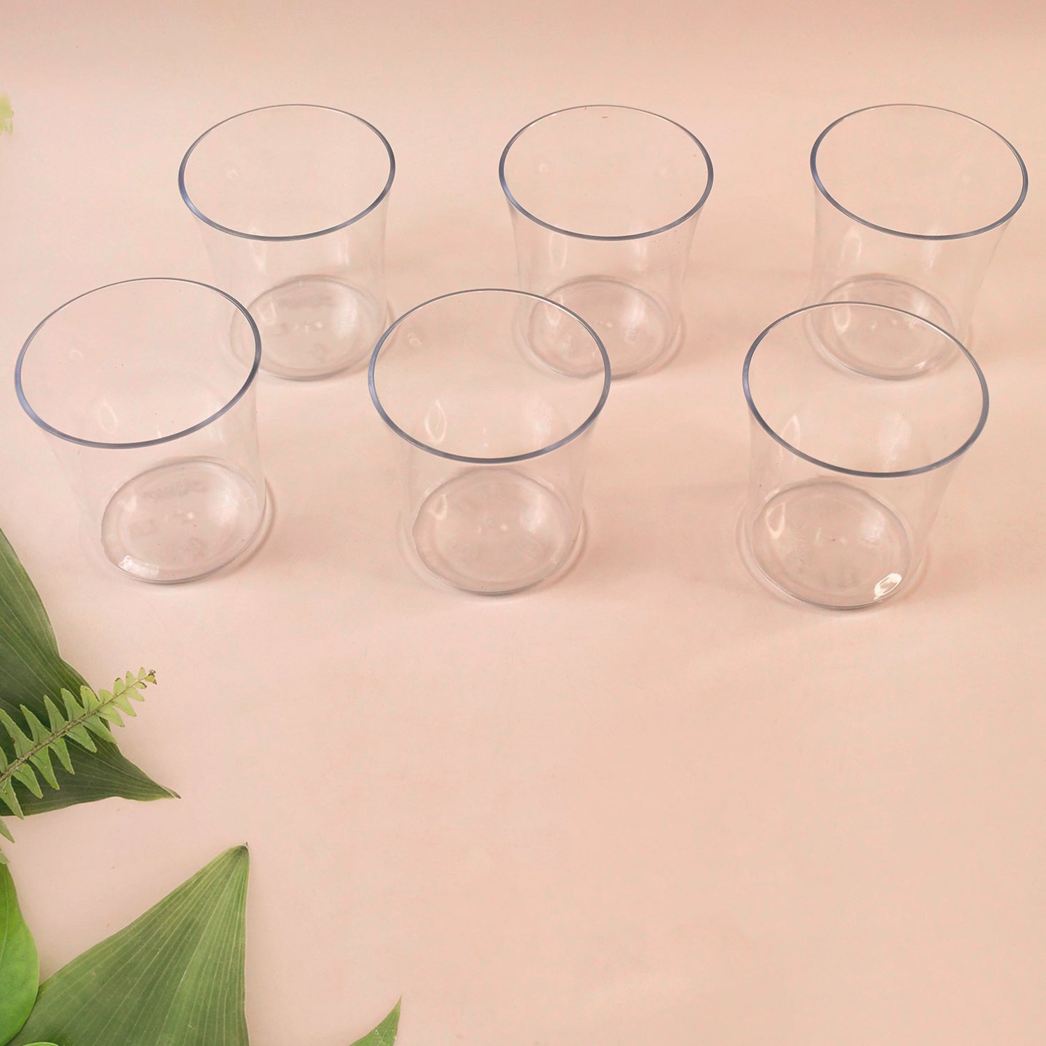 Apex Welcome Plastic Glass Set For Daily Use  Set Of 6 Wukusy