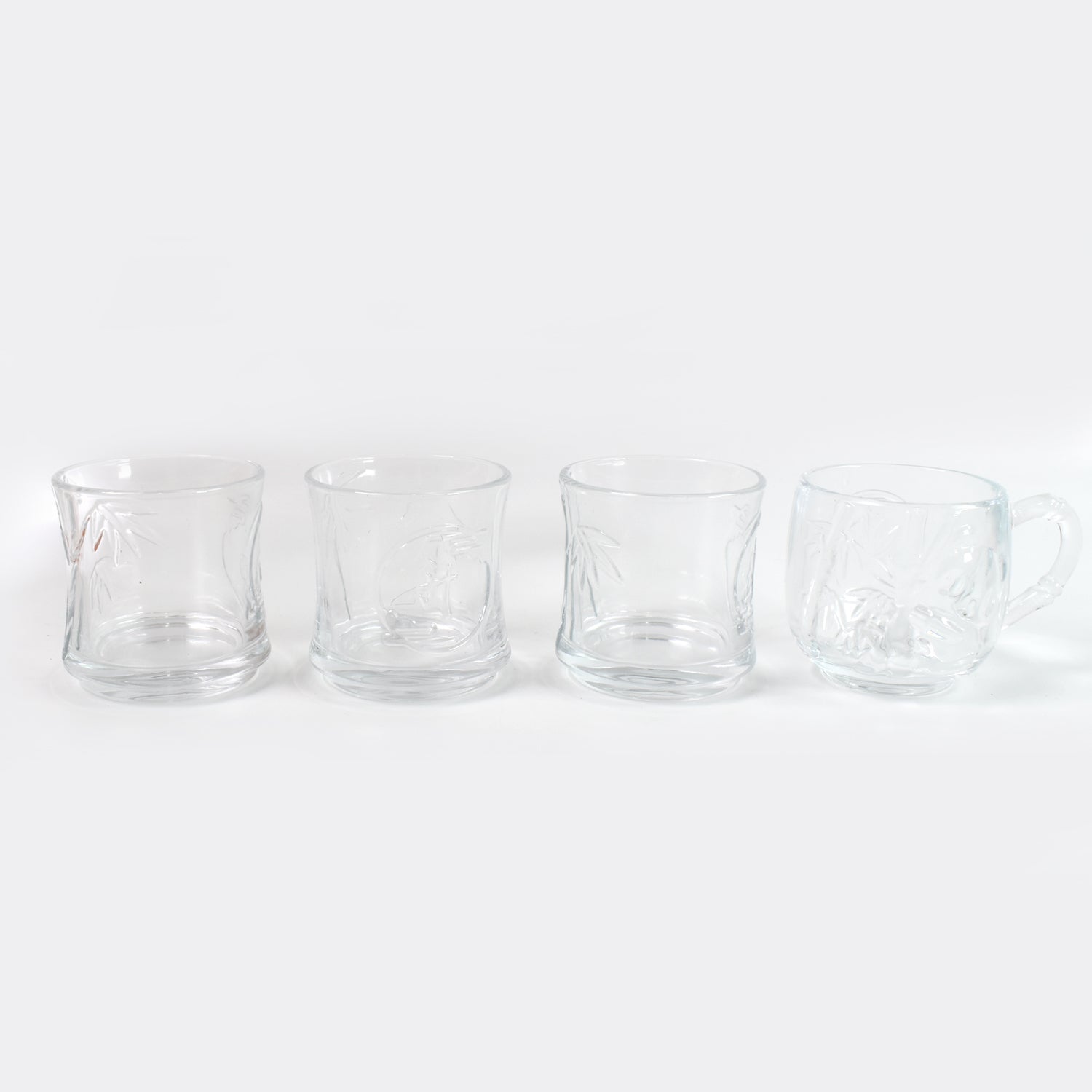 Glass 3 Pc Tumbler  1 Pc Cup Set (4 Pcs Set) Wukusy