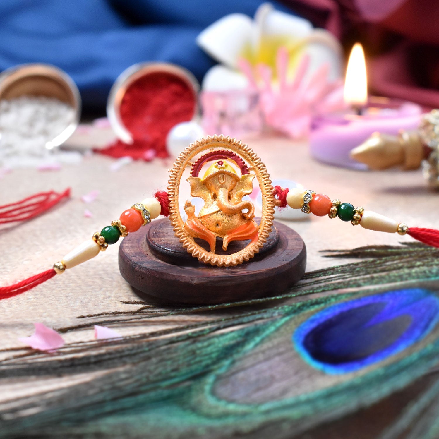 Ganesha Designer Rakhi Wukusy