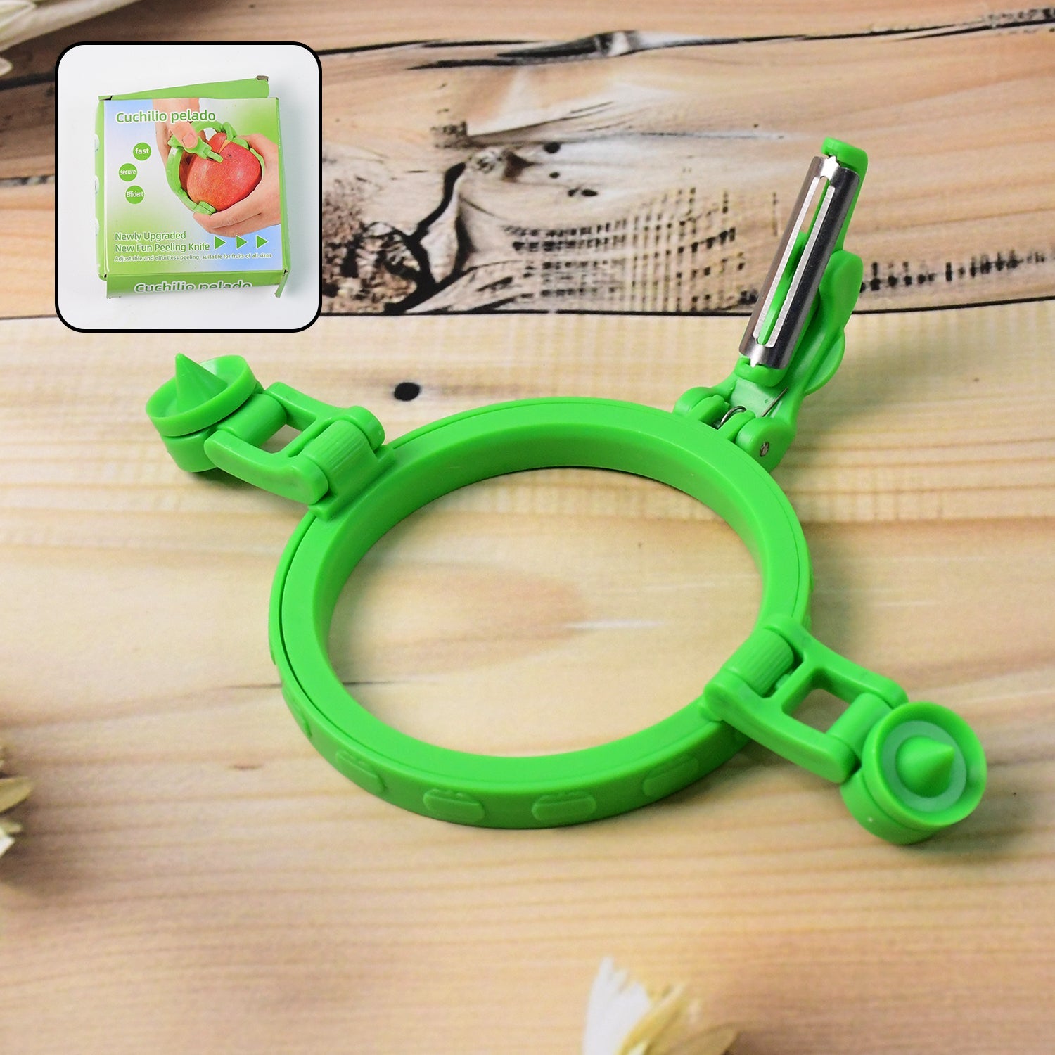 Adjustable Apple Peeler Cutter With Holder Ring Wukusy