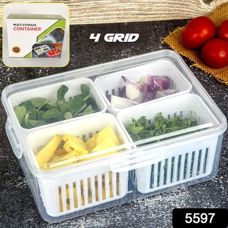 Fridge Storage Boxes Freezer Storage Containers Container For Kitchen Storage Set Storage In Kitchen Vegetable Storage Draining Crisper Refrigerator Food Box (1 Pc) Wukusy