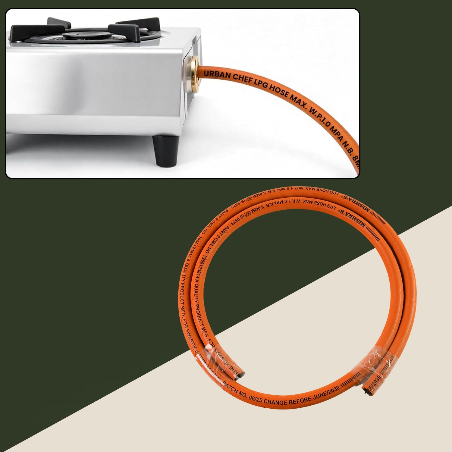 Mishras 5-piece Multipurpose Lpg Kitchen Combo Set With Gas Pipe Cylinder Trolley Knife Lighter  Peeler Wukusy