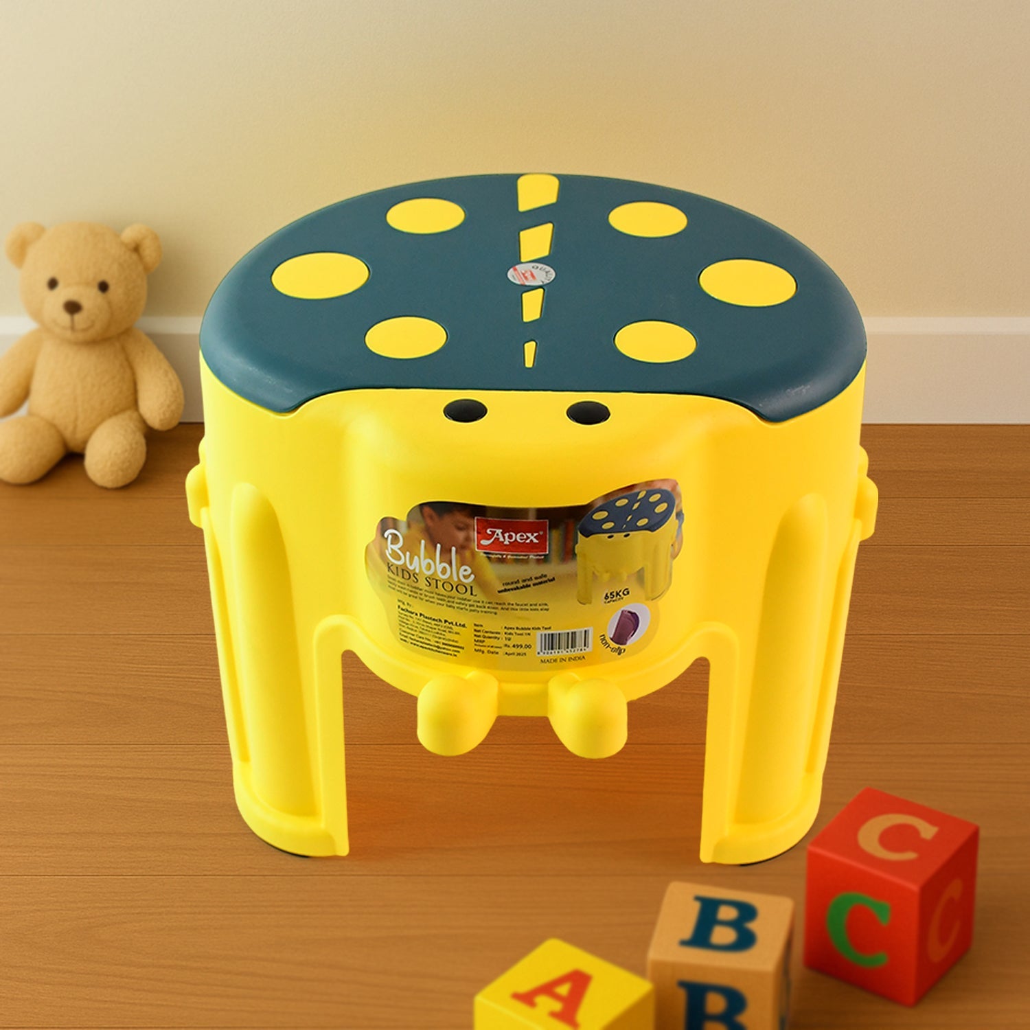 Apex Bubble Kids Stool  Durable Plastic Step Stool For Kids  (1 Pc) Wukusy