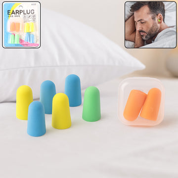 Soft Foam Noise-cancelling Earplugs 4 Pairs Wukusy
