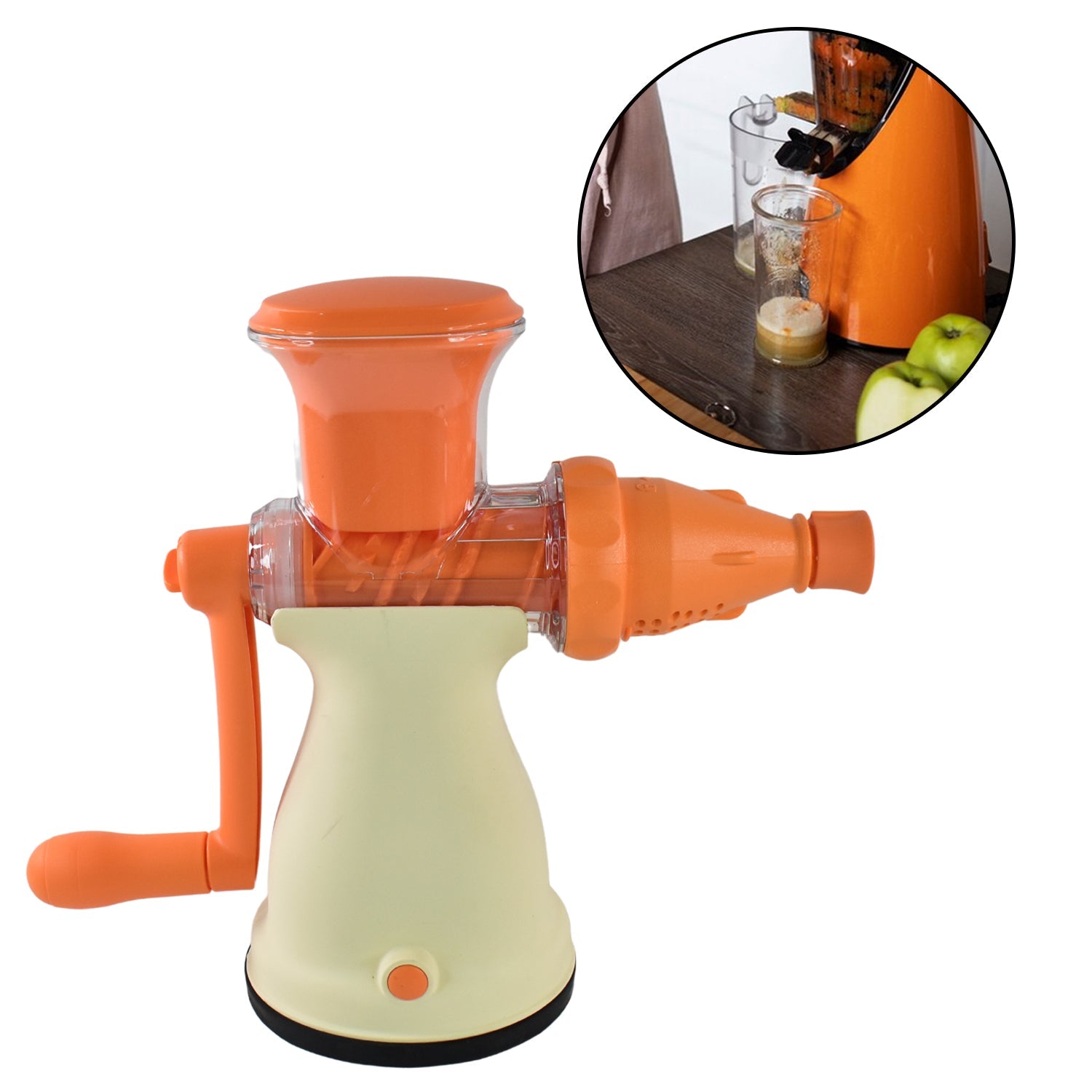 Apex Manual Carrot And Fruit Juicer  Heavy-duty (1 Pc With Glass) Wukusy