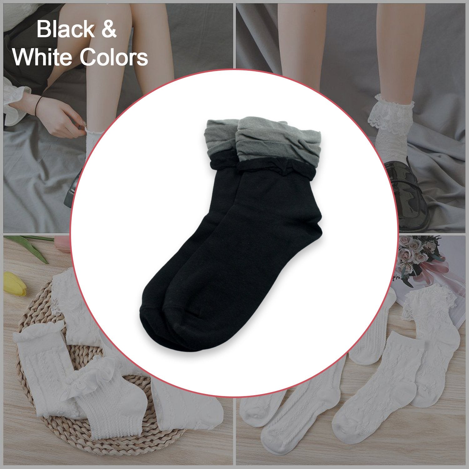7355 Socks Breathable Thickened Classic Simple Soft Skin Friendly Wukusy