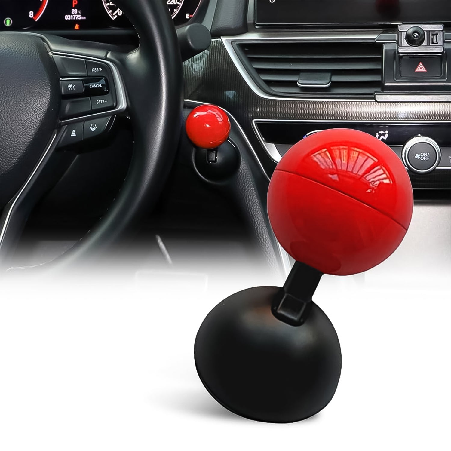 Car Push Start Button Rocker  Cover Ball Design (1 Pc) Wukusy