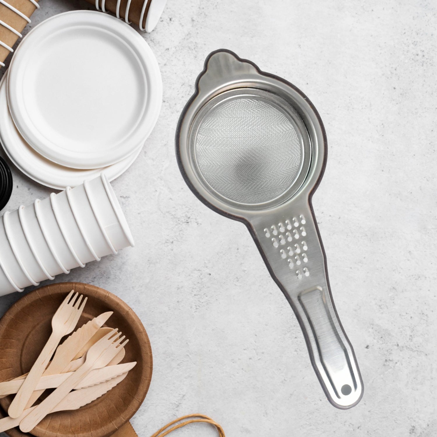 Heavy-duty Stainless Steel Fine Mesh Tea Strainer (1 Pc) Wukusy